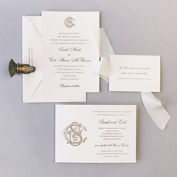 Dorsey Wedding Invitation - Deposit Listing