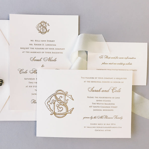 Dorsey Wedding Invitation - Deposit Listing