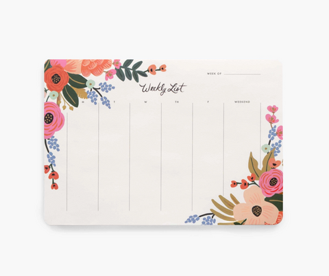 Lively Floral Weekly Desk Pad- Rifle Paper Co.