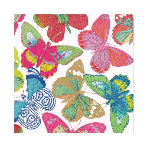 Caspari Butterflies Bright Paper Tableware - Thumbnail 2