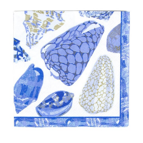 Coquillage Blue Paper Tableware