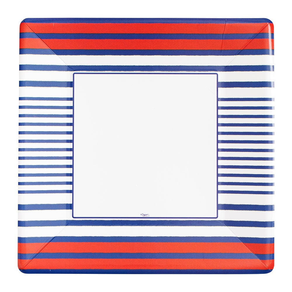 Breton Stripe Blue Paper Tableware