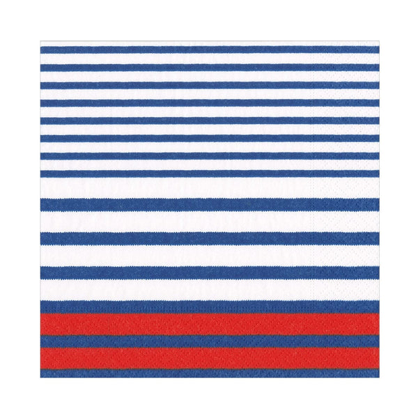 Breton Stripe Blue Paper Tableware