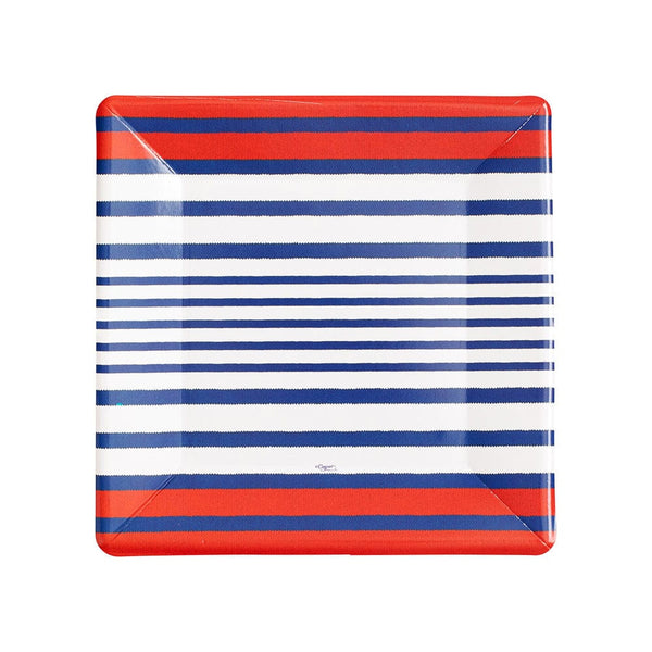 Breton Stripe Blue Paper Tableware