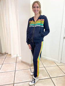 Counting Rainbows Striped Sweatpant Navy