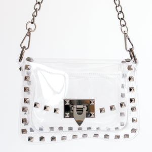 Jackie Studded Clear Gameday Bag