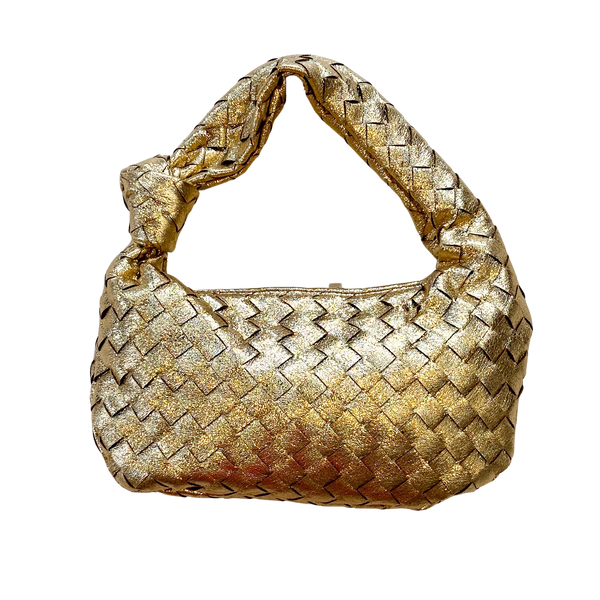 Braided Gold Circle Bag