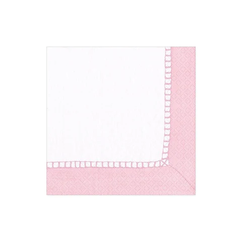 Linen Border Petal Pink Paper Tableware