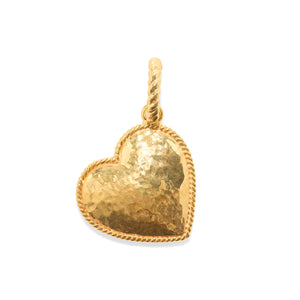 Love Pendant in Hammered Gold