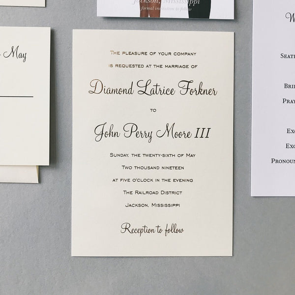 Forkner Wedding Invitation - Deposit Listing