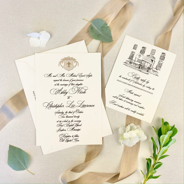 Ashley Sigler Wedding Invitation - Deposit Listing