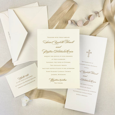 Sara Powell Wedding Invitation - Deposit Listing